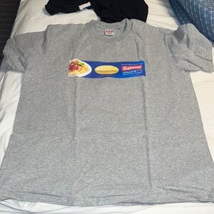 Grey supreme spaghetti graphic tee